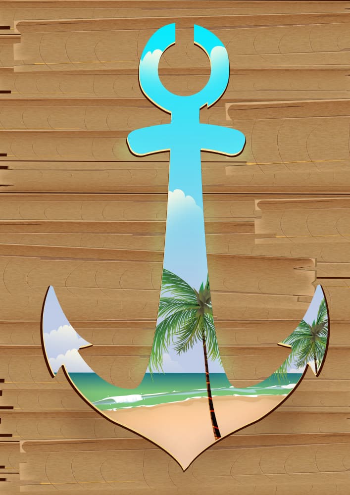 Anchor Beach Paradise by Nicholas — canvas wall art