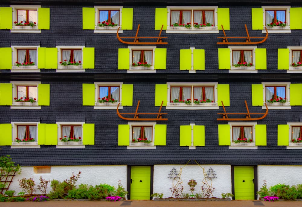 Charming Alpine Facade by Miro Susta — canvas wall art