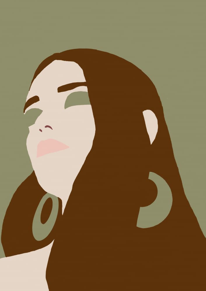 Modern Woman Profile by Sharyn Bursic — canvas wall art
