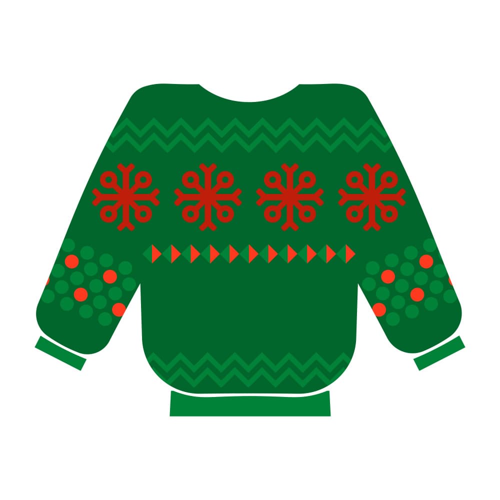 Ugly Christmas Sweater by Marika Barsrsind — canvas wall art