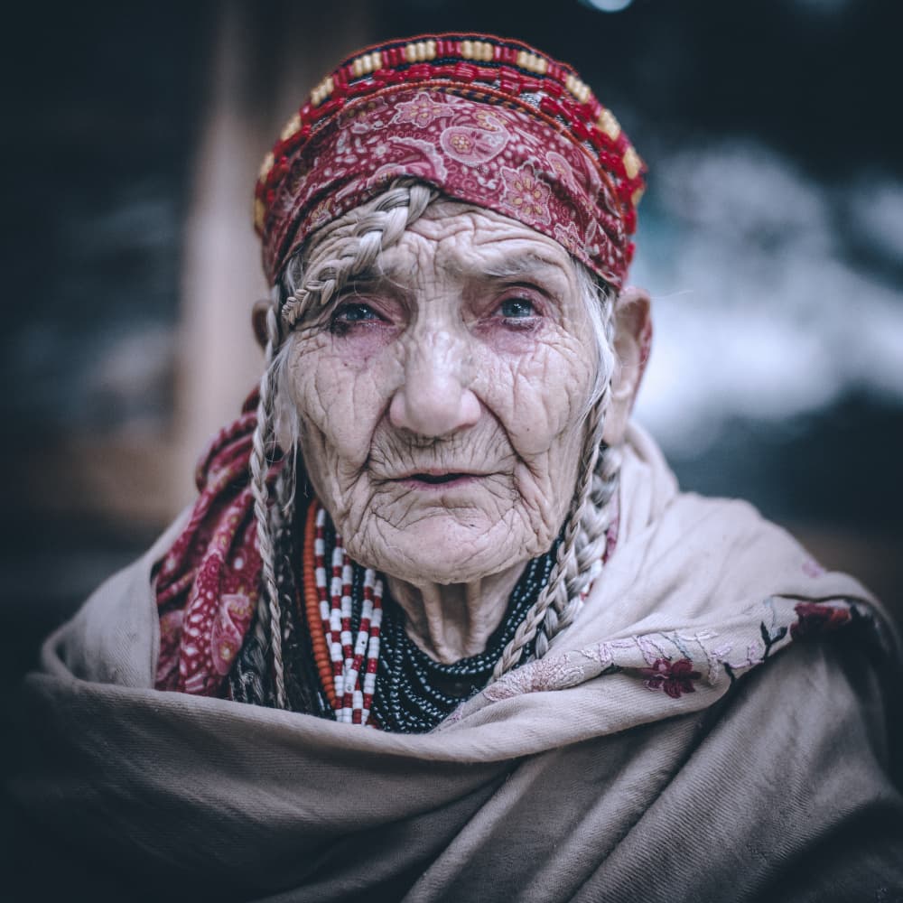 Wise Woman's Gaze by Soheb Akhtar — canvas wall art