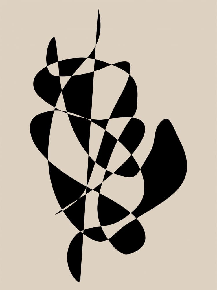 Flowing Abstract Graphics by Elena Ristova — canvas wall art