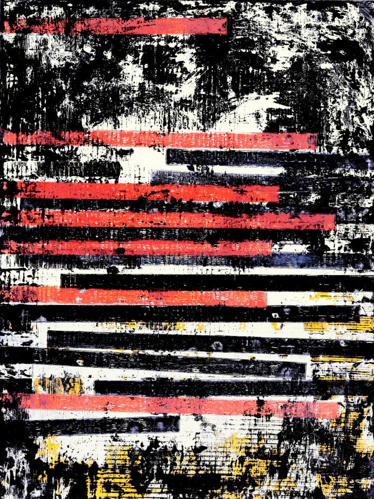 Grungy Abstract Stripes by Petr Strnad — canvas wall art