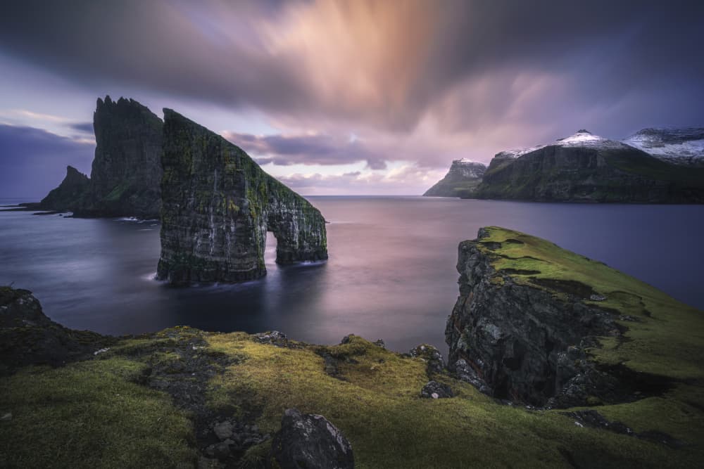 Moody Sea Arch Twilight by Alexander Alexandrov — canvas wall art