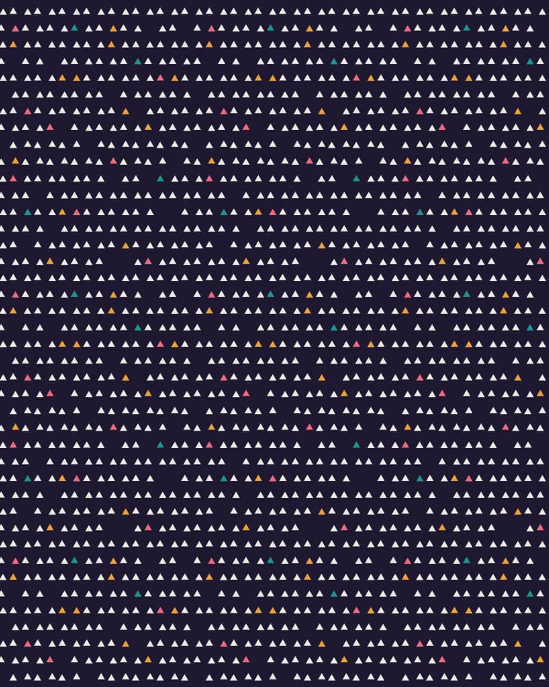 Scattered Colorful Triangles by Florent Bodart — canvas wall art