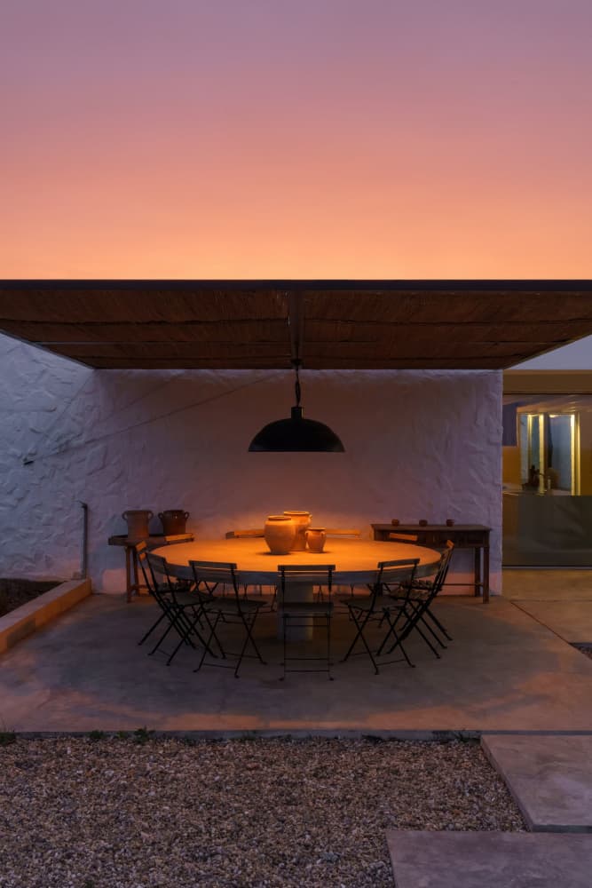 Sunset Patio Dining by Minorstep — canvas wall art