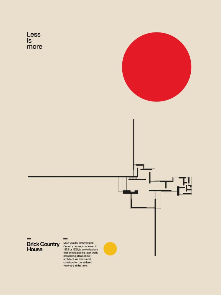 Minimalist Architectural Plan by David Vineïs — canvas wall art