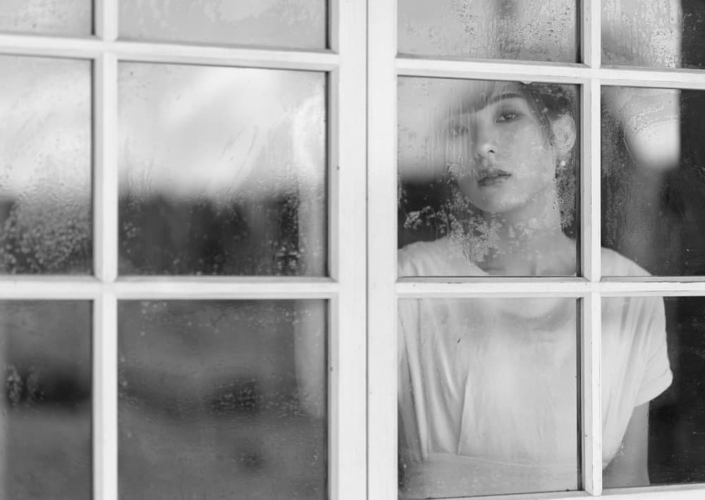 Thoughtful Woman By Window by Tsutomu Sakamoto — canvas wall art