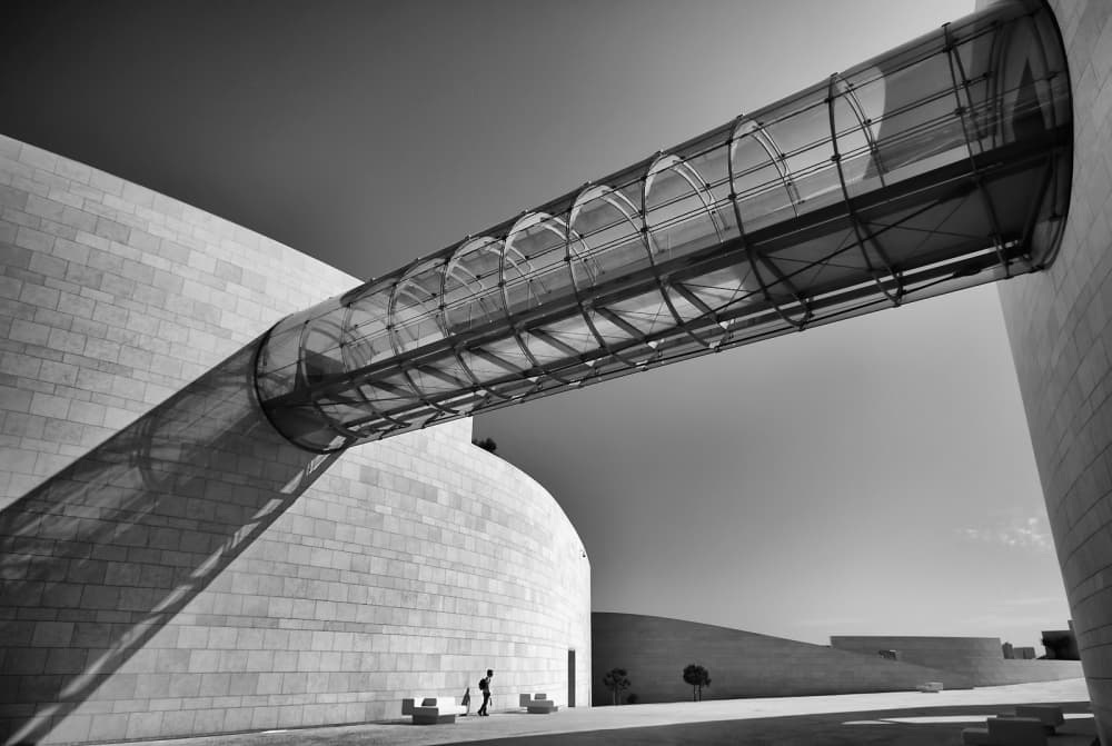 Architectural Glass Tunnel by Fernando Alves — canvas wall art