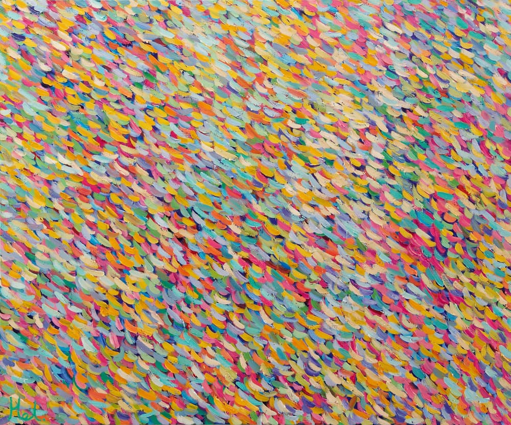 Dynamic Pastel Brushstrokes by Helen Joynson — canvas wall art