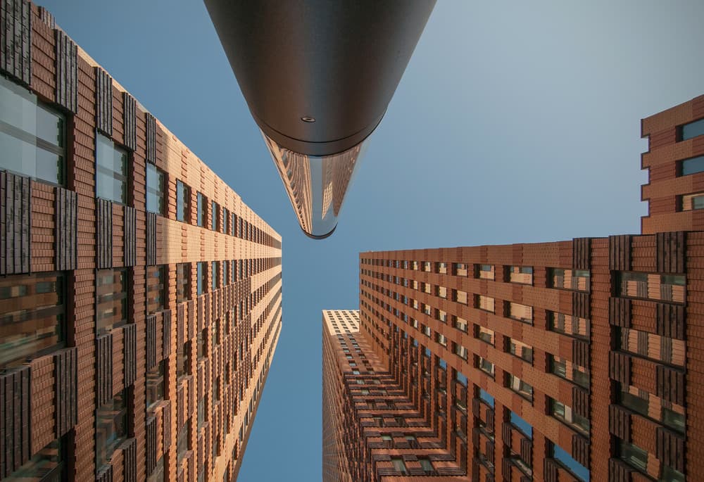 Upward Urban Geometry by Henk van Maastricht — canvas wall art