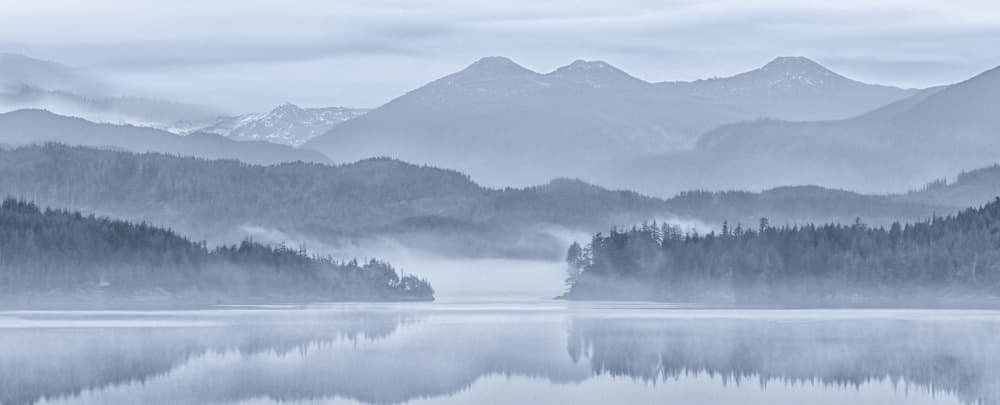 Mountain Trees And Reflection by NanZ — canvas wall art
