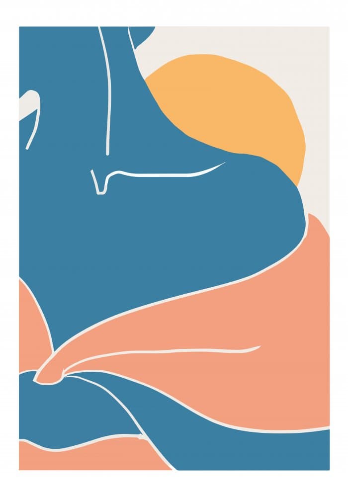 Abstract Embrace Sunset by Pictufy Studio II — canvas wall art