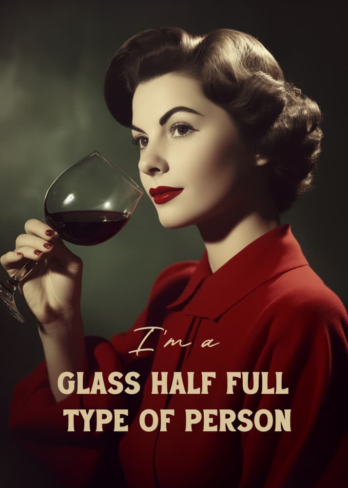 Optimistic Vintage Woman by Andreas Magnusson — canvas wall art