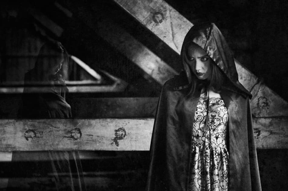 Haunting Hooded Woman by Hari Sulistiawan — canvas wall art