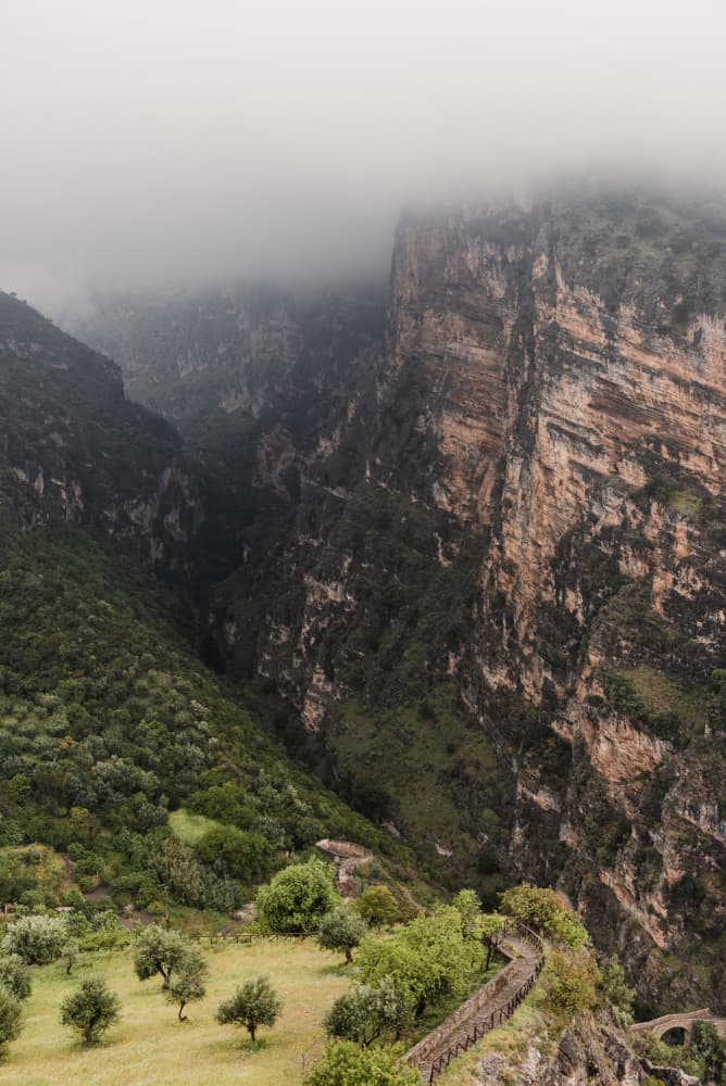 Misty Mountain Canyon by Photolovers — canvas wall art