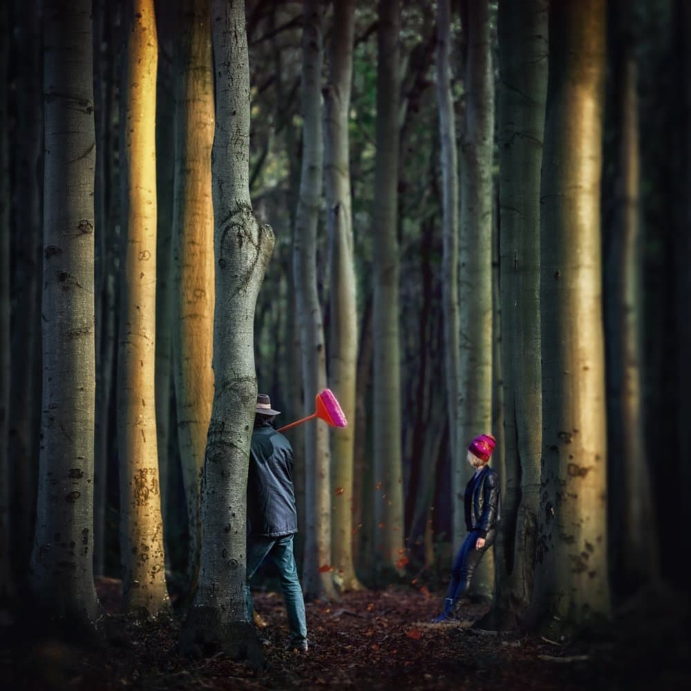 Forest Hide and Seek by ambra — canvas wall art