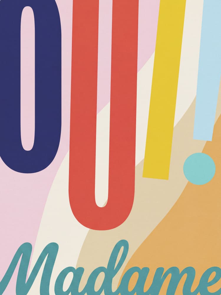 Colorful French Oui Madame by Andreas Magnusson — canvas wall art