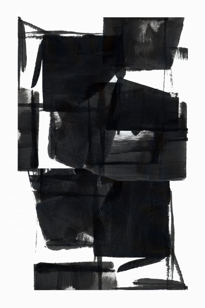 Bold Black Abstract by cartissi — canvas wall art