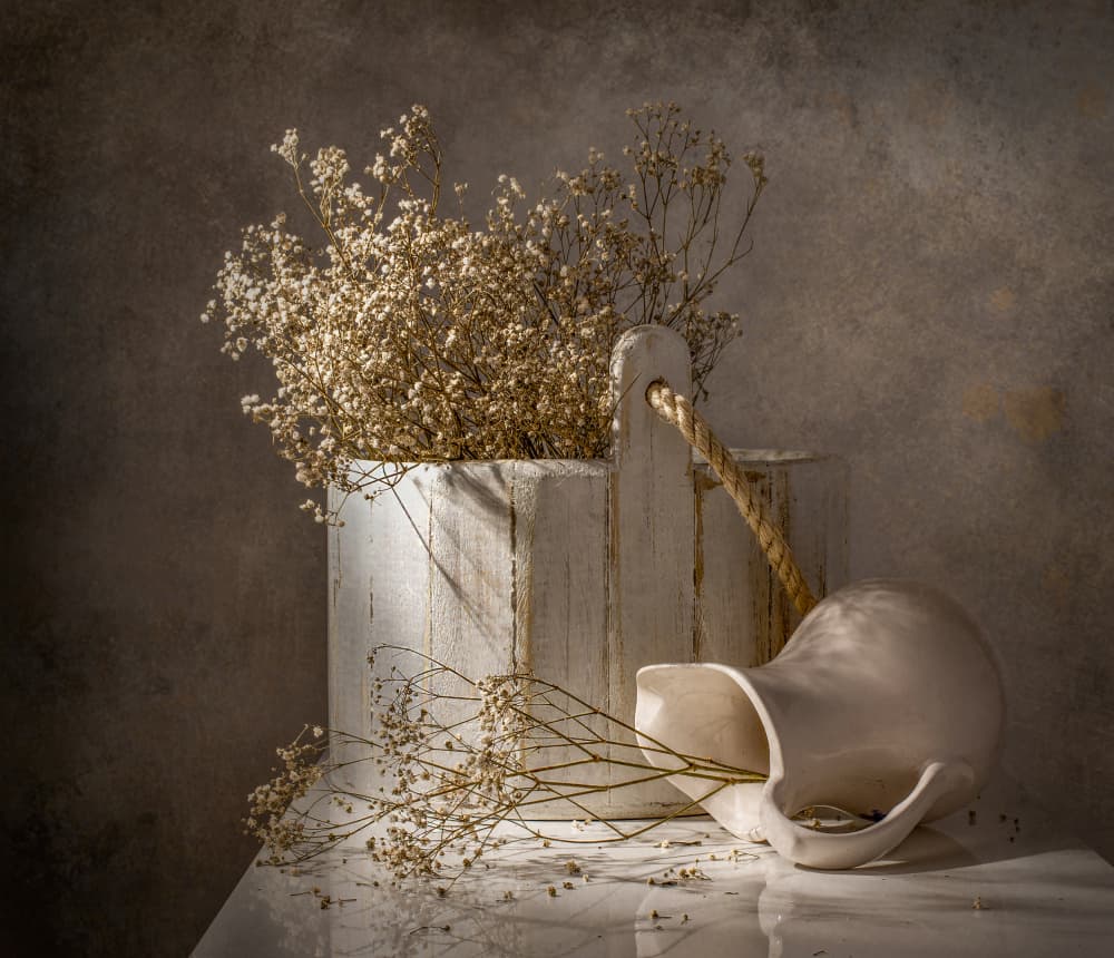 Rustic Dried Floral Still Life by Margareth Perfoncio — canvas wall art