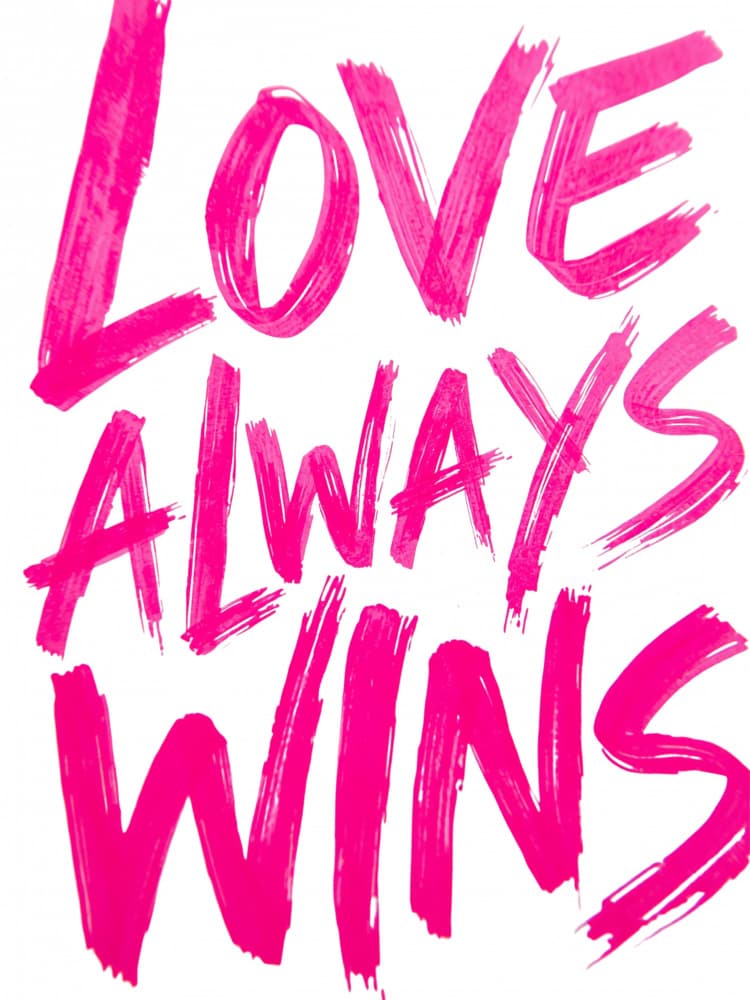 Vibrant Love Always Wins by Ohkimiko — canvas wall art