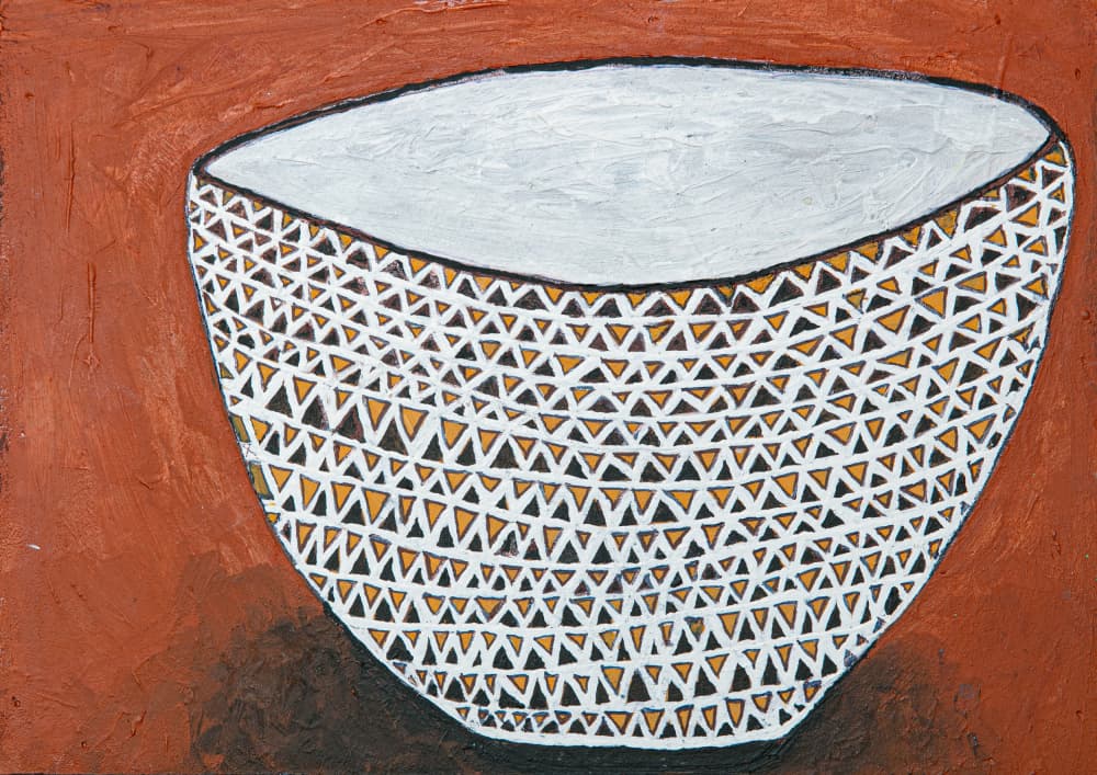 Geometric Pattern Bowl by Dale Hefer — canvas wall art