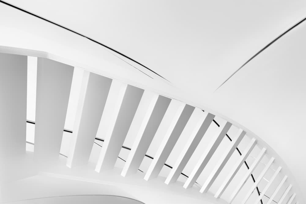 Architectural White Curves by Jeroen van de Wiel — canvas wall art