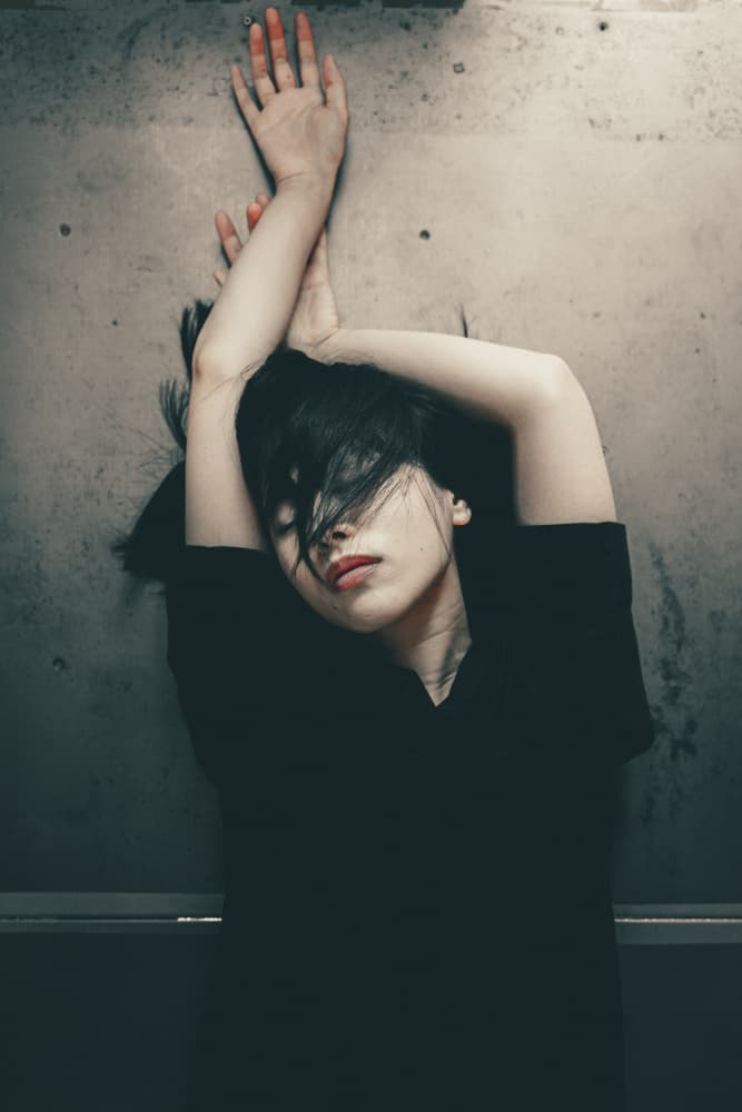 Moody Girl Portrait by Kurosaki Sangan — canvas wall art