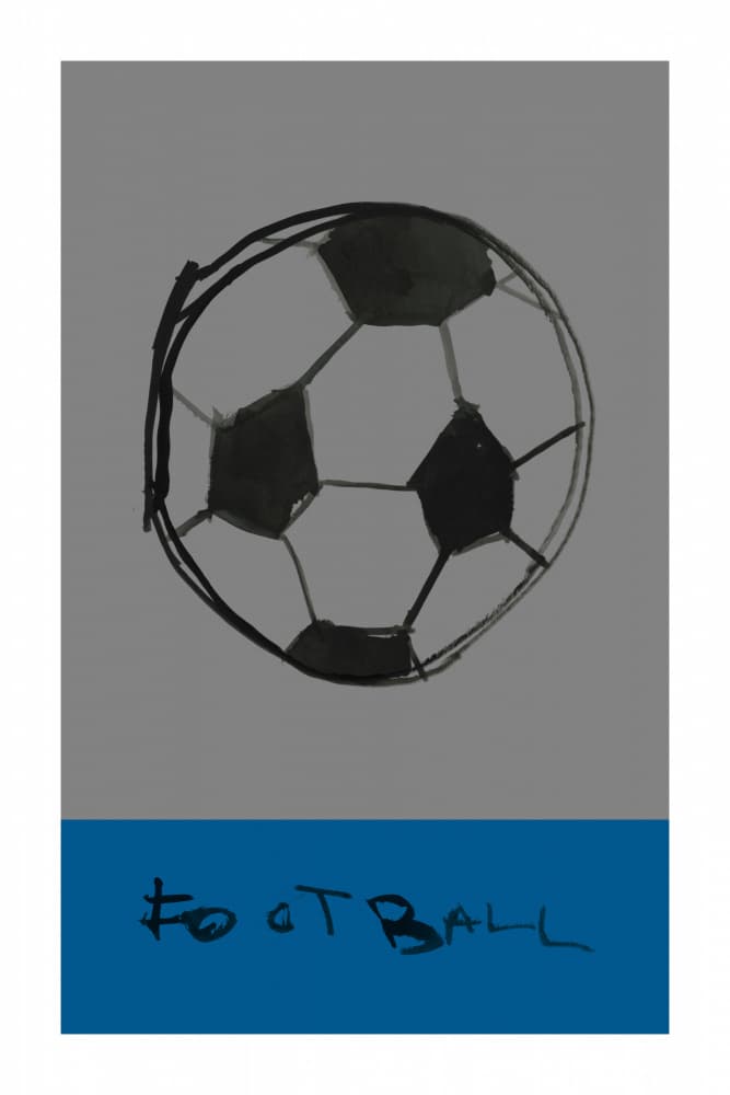 Hand-Drawn Football by cartissi — canvas wall art