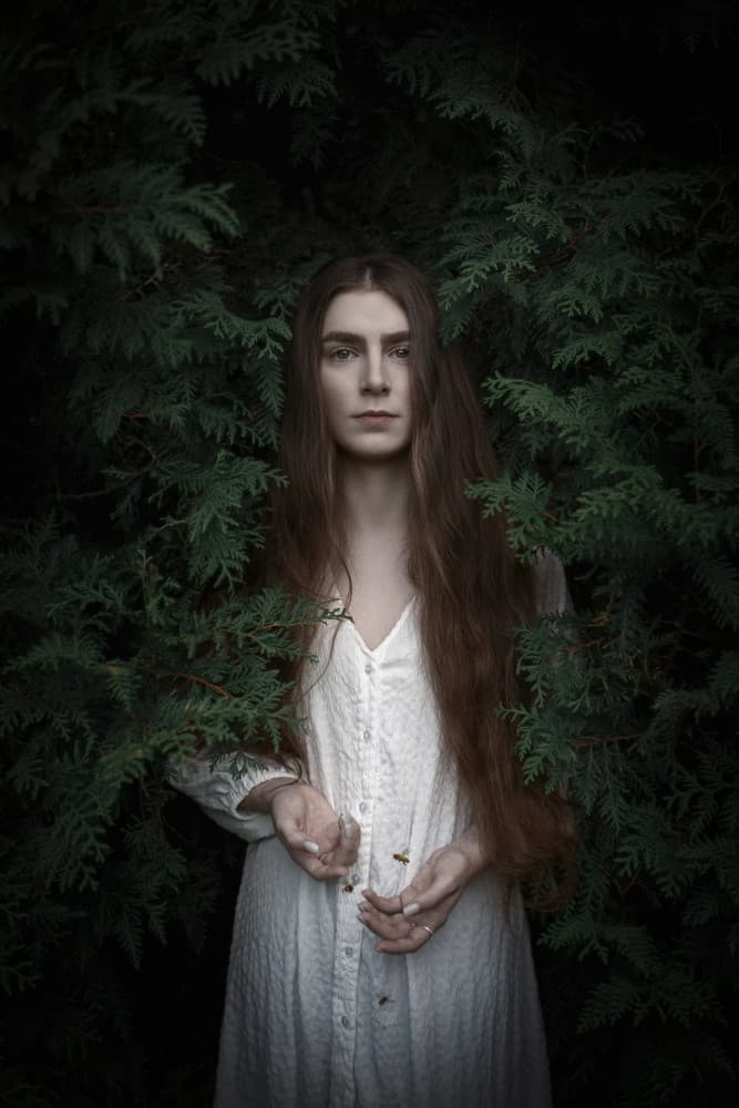 Mysterious Forest Woman by Sima Bivolarska — canvas wall art