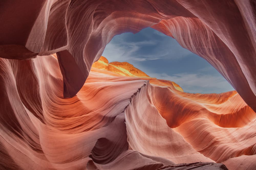 Sunlit Canyon Curves by Jose Curto — canvas wall art