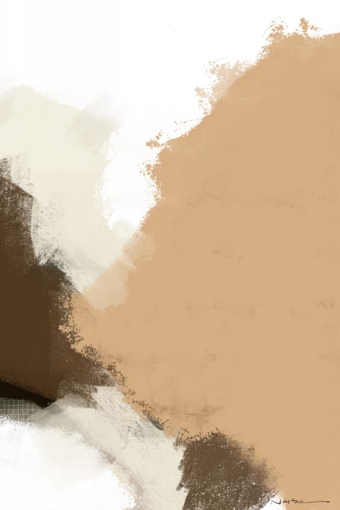 Warm Neutral Brushstrokes by Nilesh Kulkarni — canvas wall art
