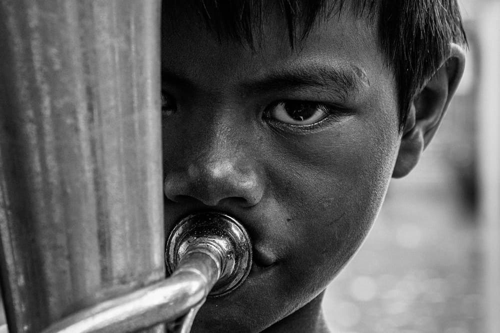 Focused Young Musician by ADIREK M — canvas wall art