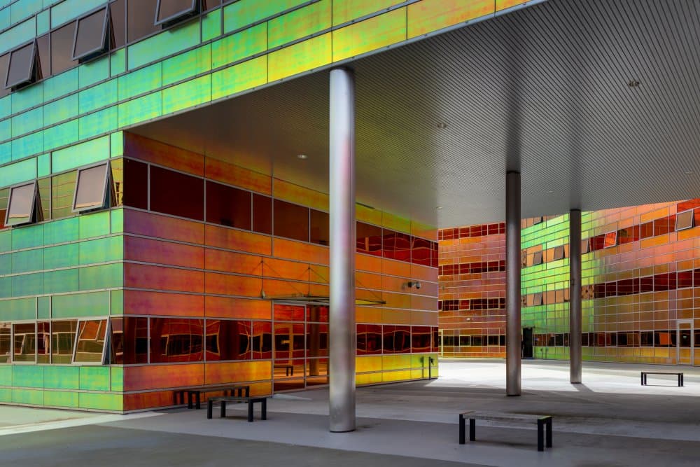 Iridescent Modern Architecture by Theo Luycx — canvas wall art