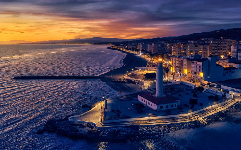 Lighthouse Coastal Sunset by Javier del Puerto Photography — canvas wall art