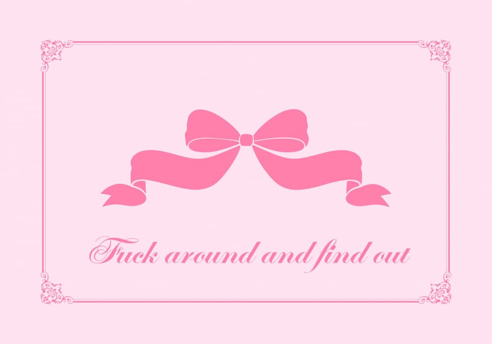 Sassy Pink Bow Message by Athene Fritsch — canvas wall art