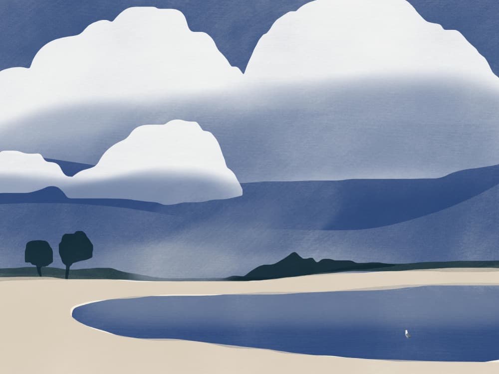 Minimalist Coastal Serenity by Little Dean — canvas wall art