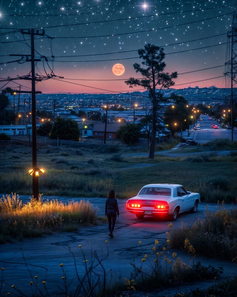 Moonlit Night Journey by Ritvik takkar — canvas wall art