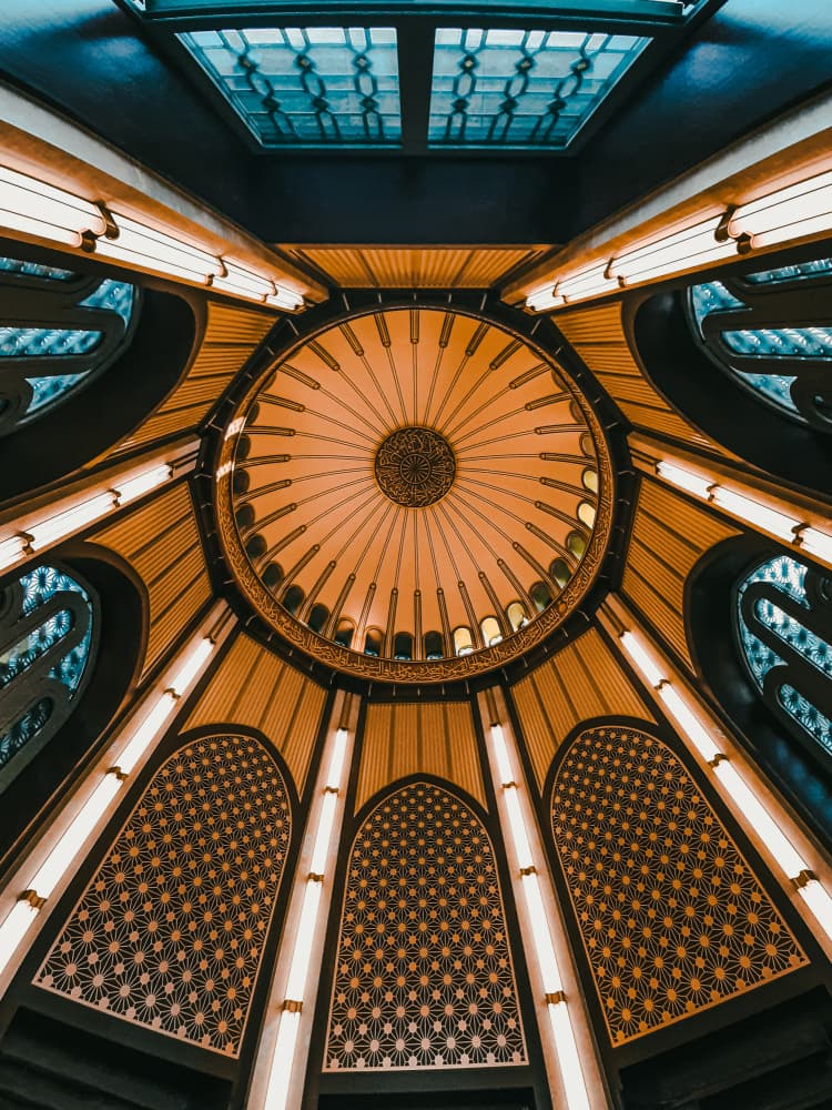 Ornate Domed Ceiling by Noureddin Abdulbari — canvas wall art