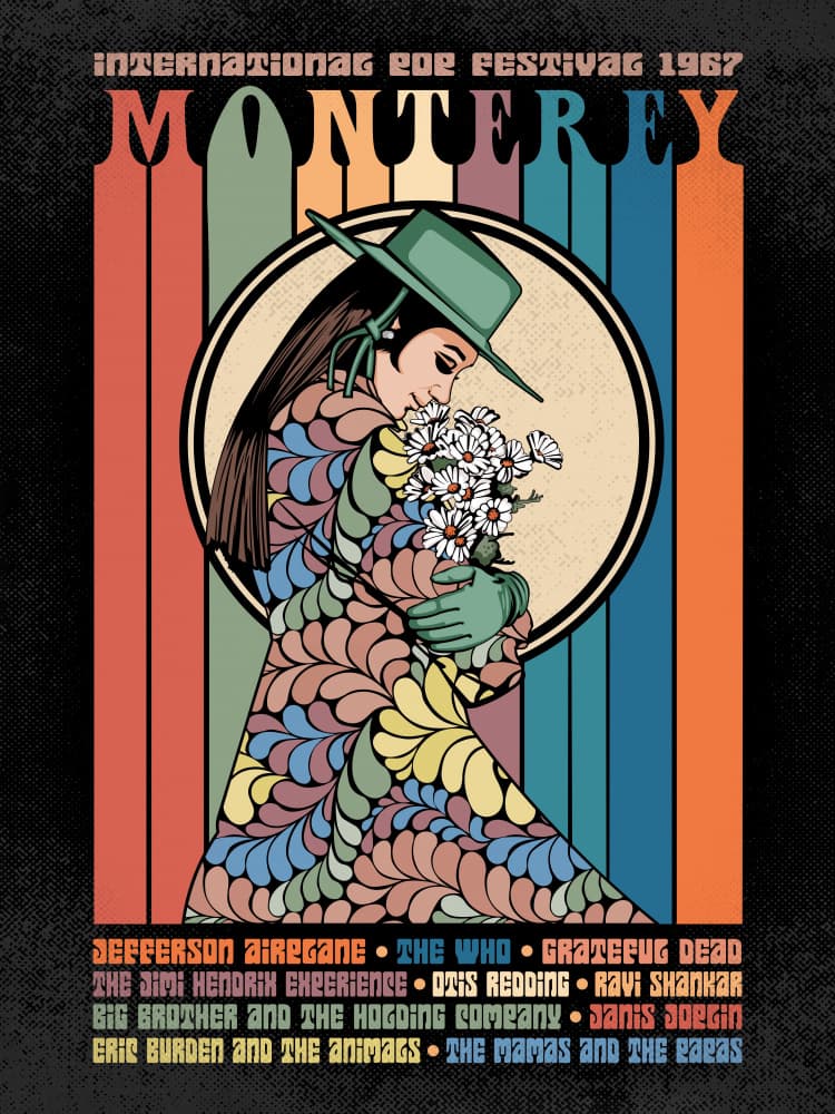 Flower Child Festival by Retrodrome — canvas wall art