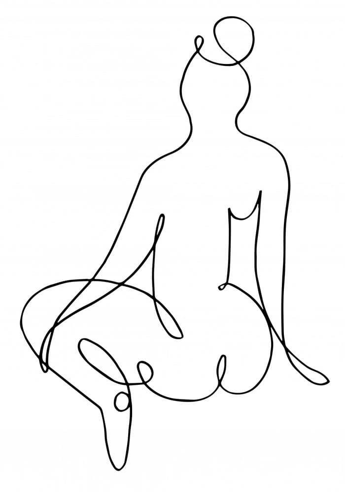 Minimalist Nude Figure by Pictufy Studio II — canvas wall art