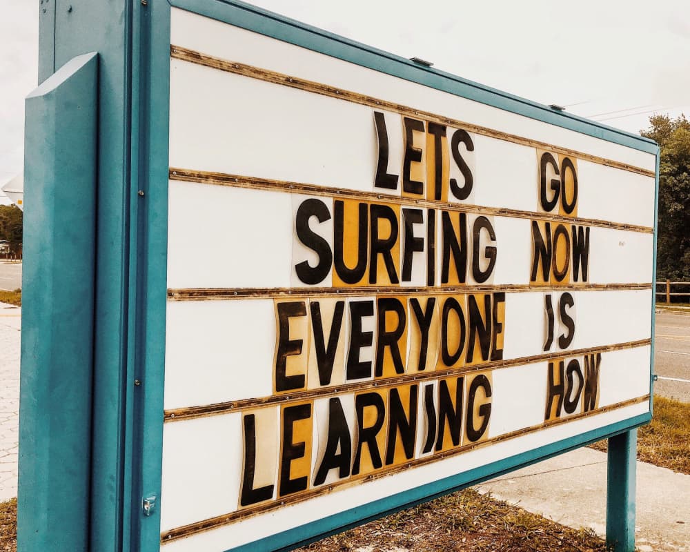 Retro Surfing Quote Sign by Del Mundo Imagery — canvas wall art
