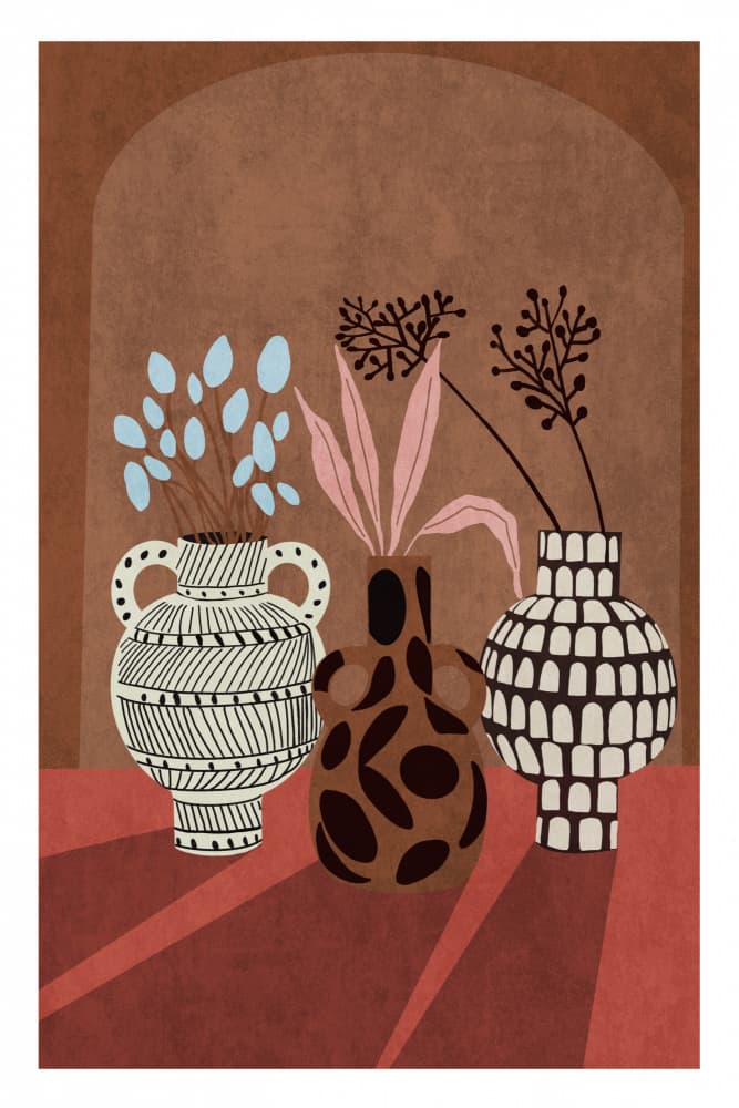 Geometric Vases by Emel Tunaboylu — canvas wall art