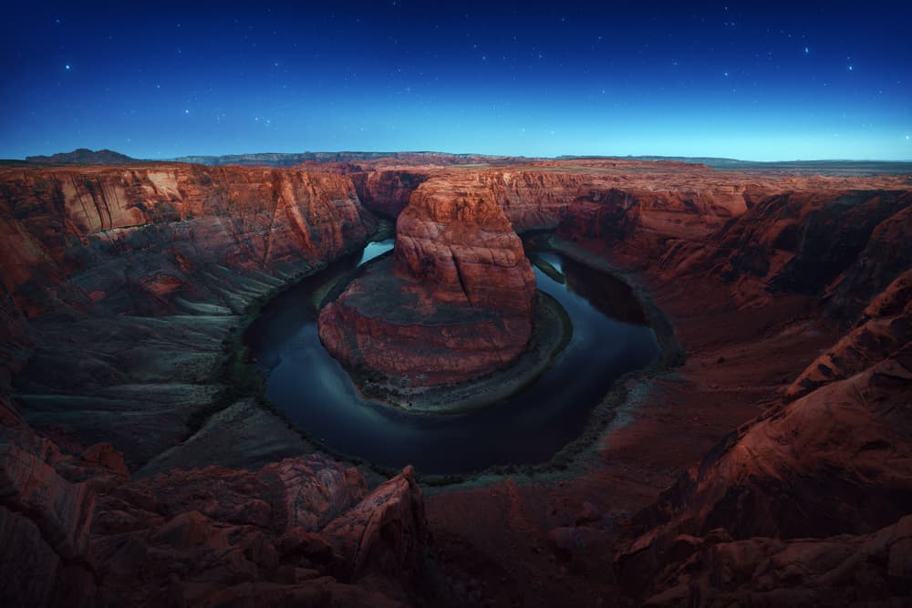 Horseshoe Bend Night Sky by Juan Pablo de Miguel — canvas wall art
