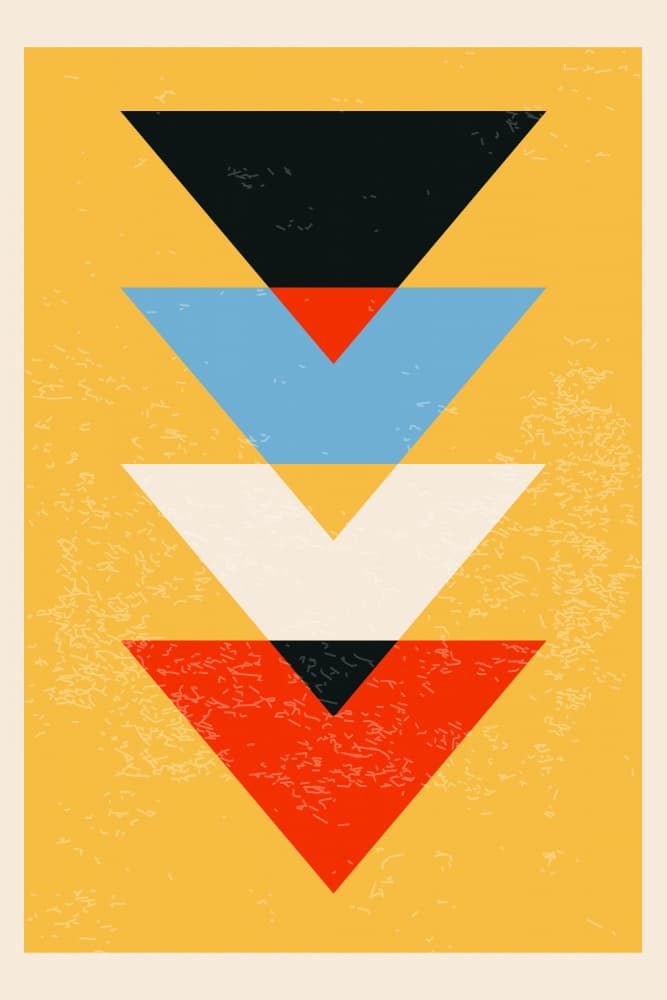 Bold Geometric Triangles by jay stanley — canvas wall art