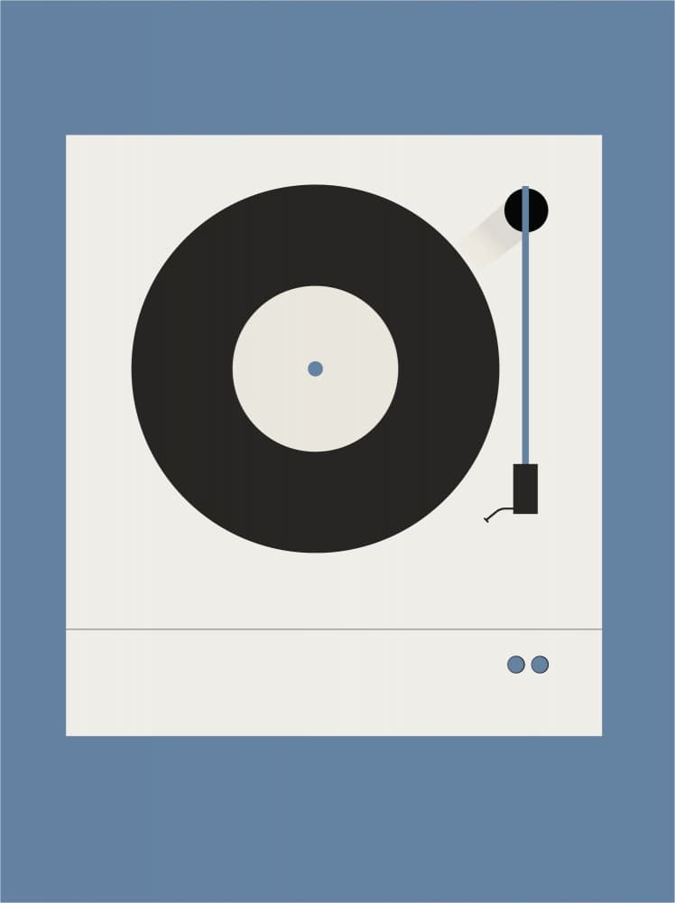 Minimalist Record Player by DARIA IVANOVNA — canvas wall art