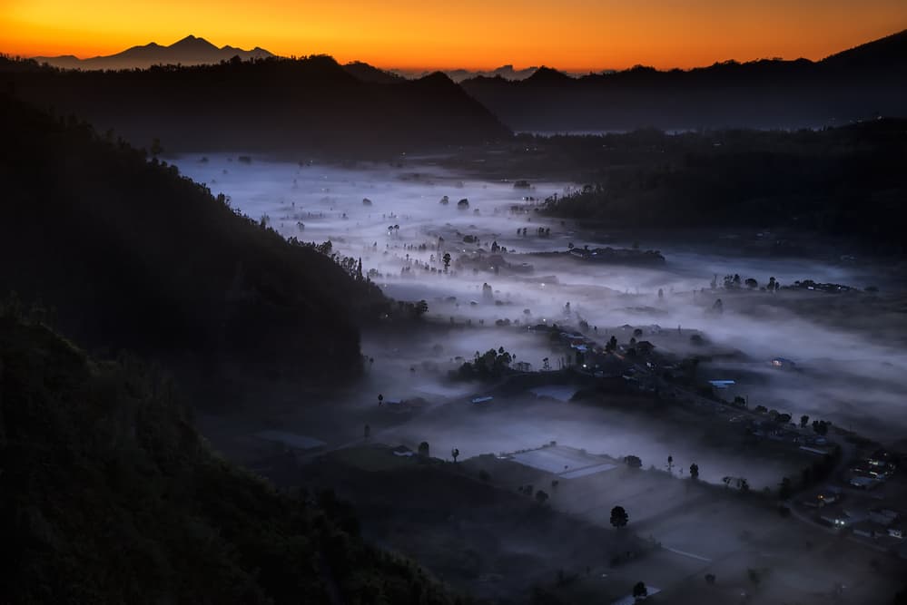 Misty Valley Sunrise by Phil Green — canvas wall art