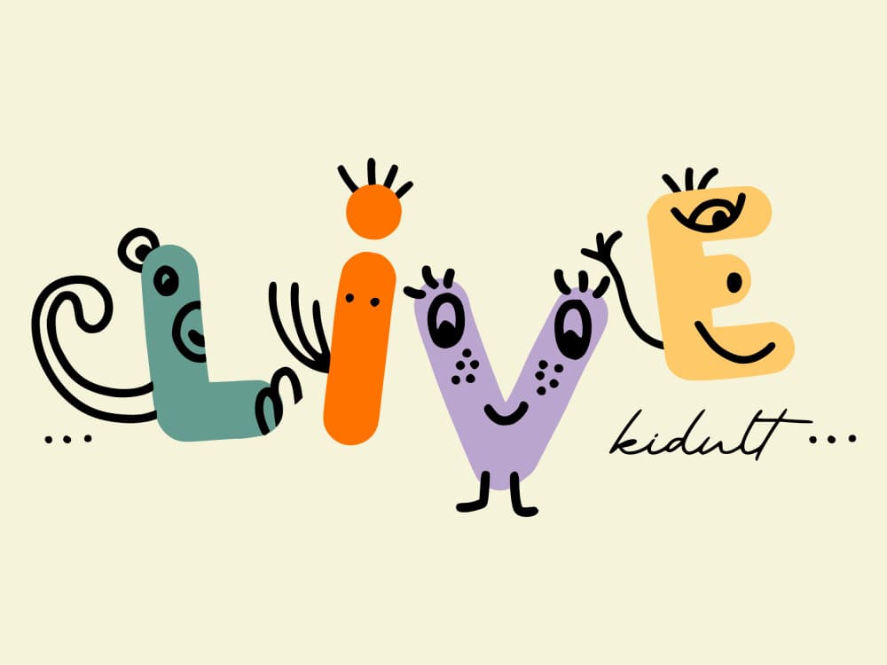 Live Cartoon Letters by Annick — canvas wall art