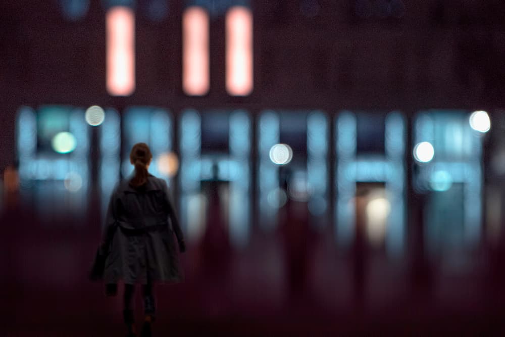 Night City Wanderer by Ekkachai Khemkum — canvas wall art