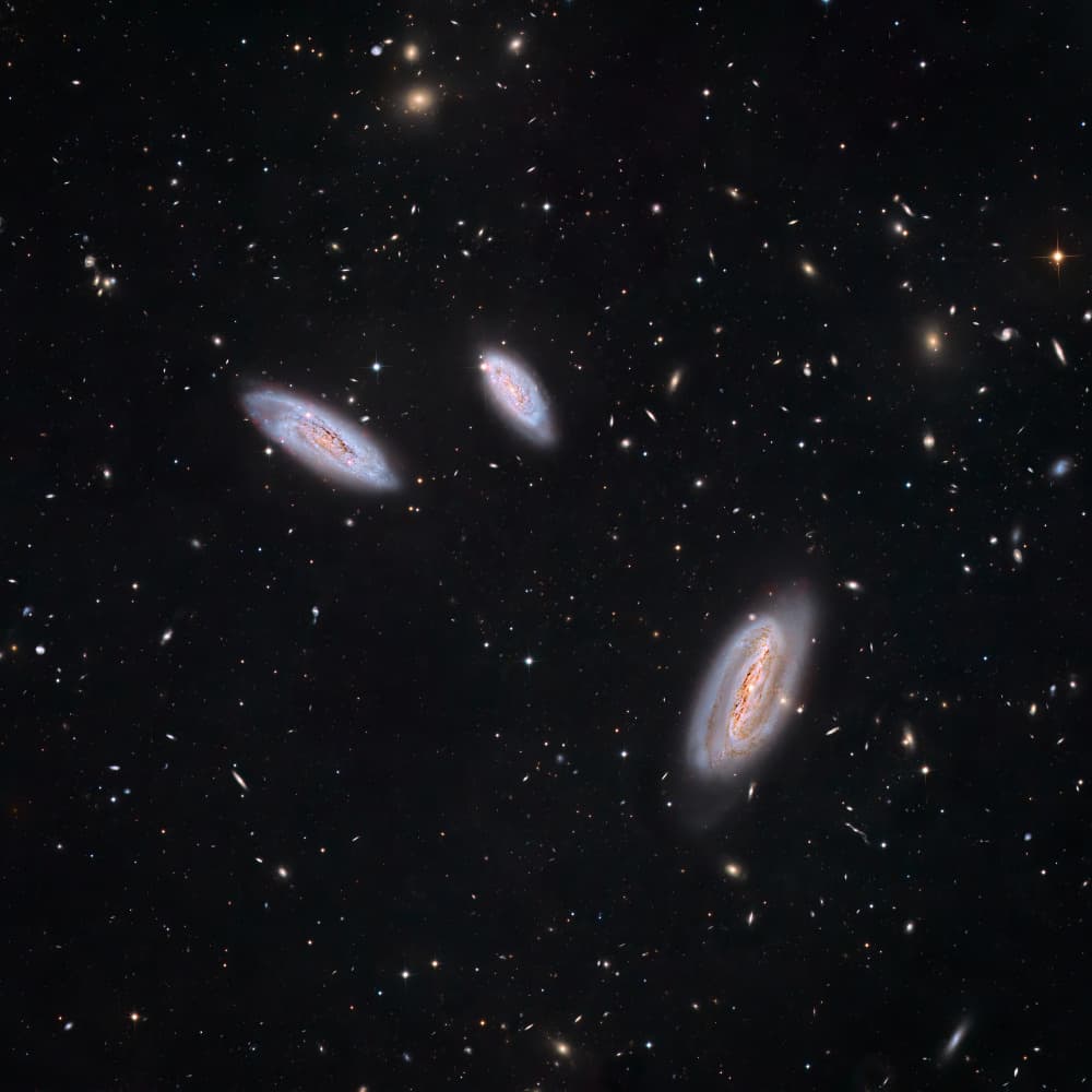 Celestial Spiral Galaxies by Vikas Chander — canvas wall art